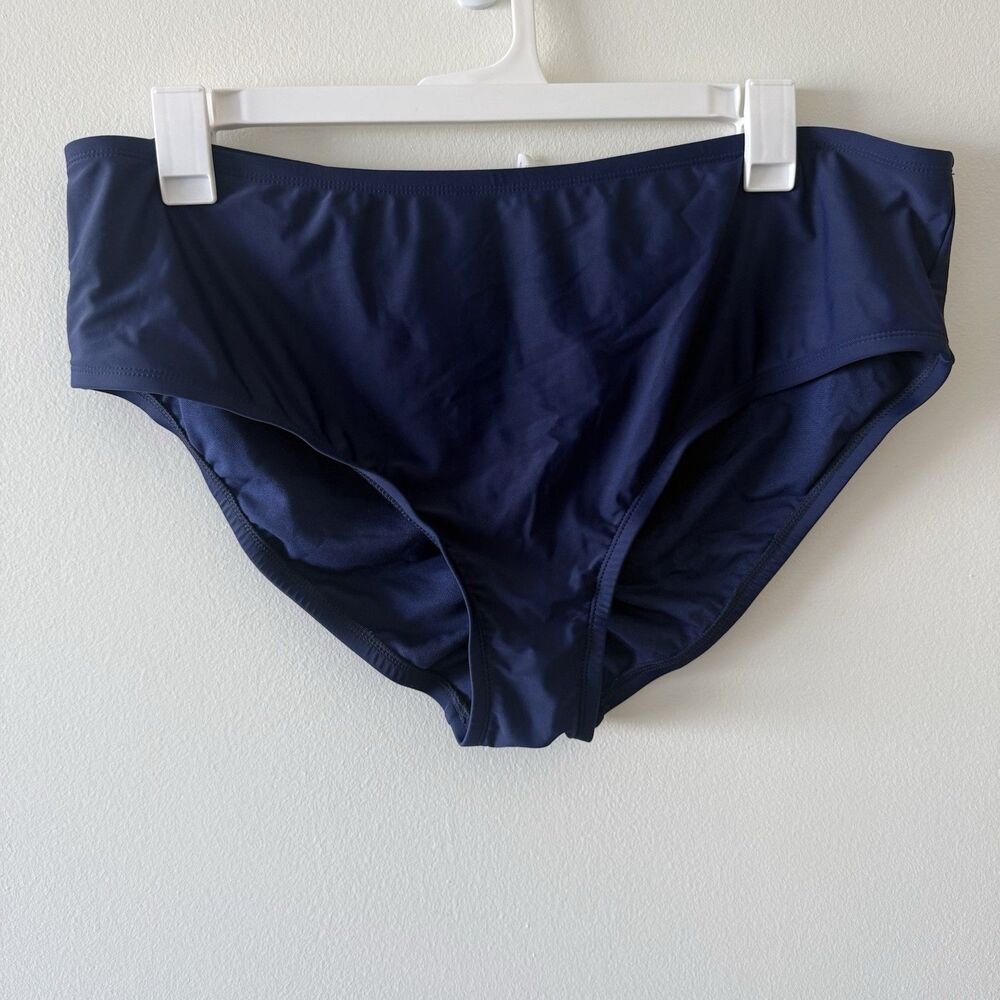 SO Juniors Plus Size 3X Navy High Waisted Swimsuit Bottom Ruched Back